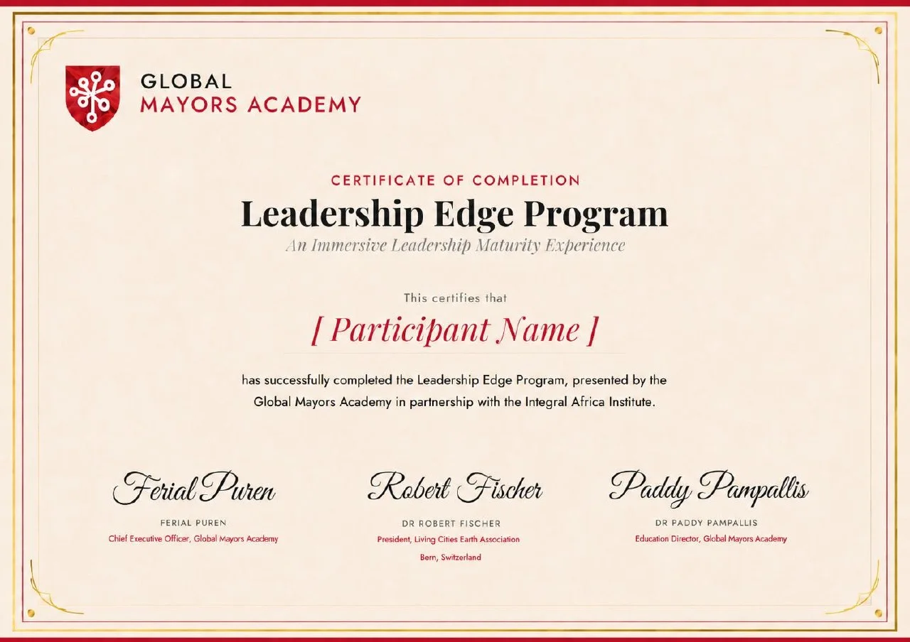 Swiss Professional Certificate in Leadership - сертификат Global Mayors Academy