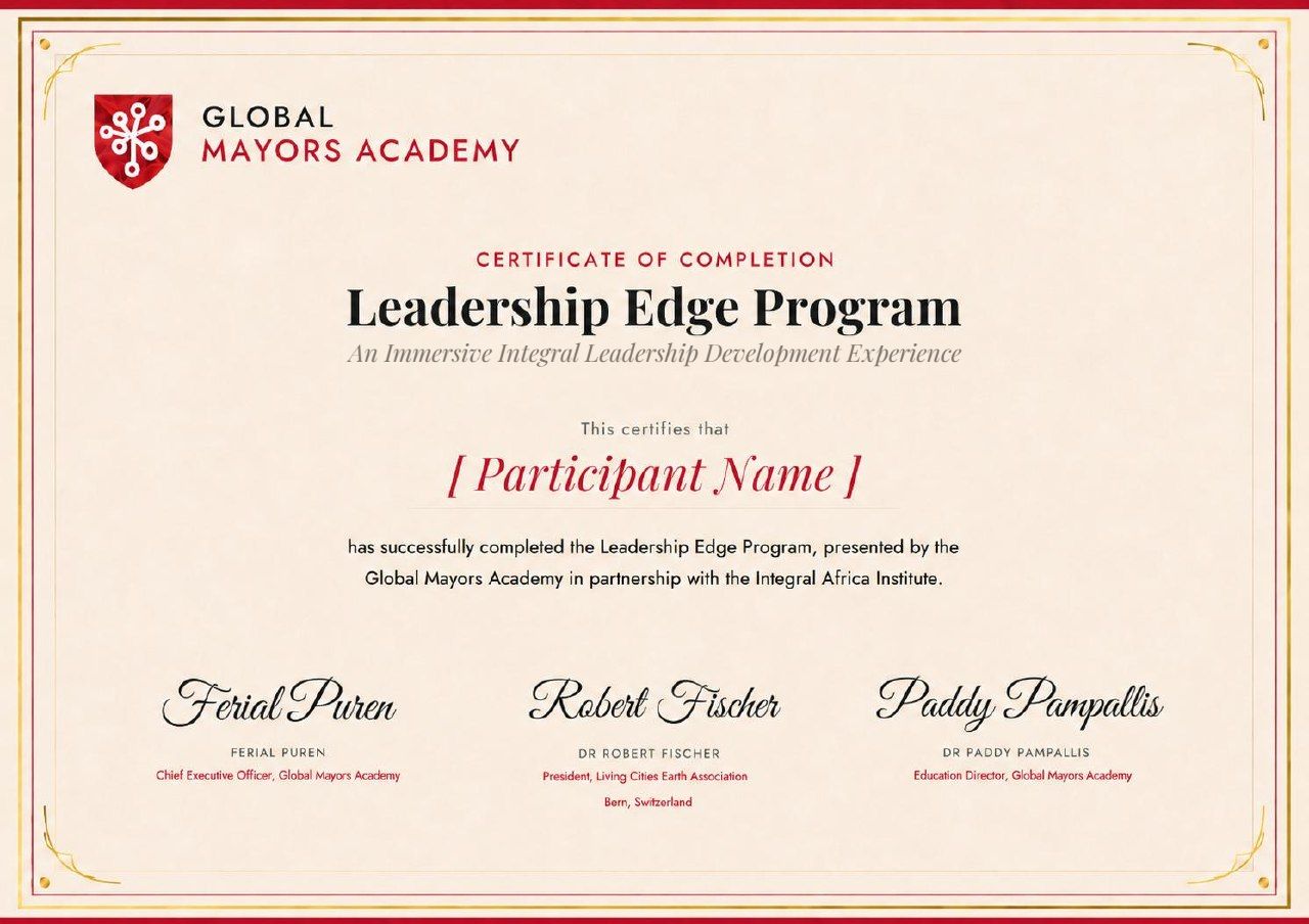 Сертификат Сила Лидера и Стратегия жизни — Global Mayors Academy